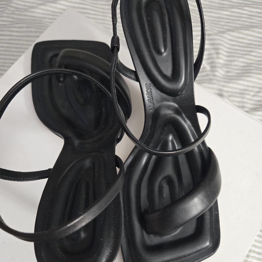 Jacquemus Black Strappy Heels